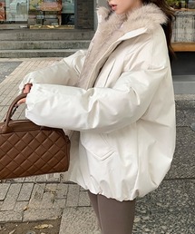 ダウンジャケット/コート（ホワイト/白色系・フェイクファー