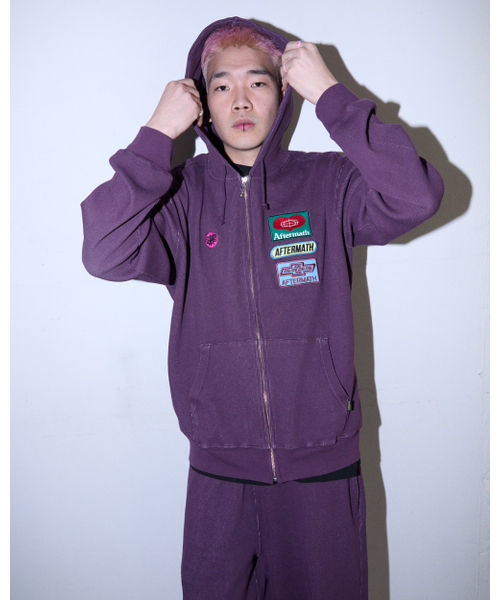 AFTERMATH(アフターマス)の「WAFFLE ZIP HOODIE (GREEN)(パーカー・レディース・グリーン・LARGE/X-LARGE/MEDIUM)」の5枚目の写真