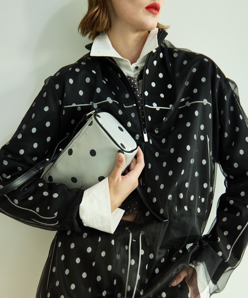 MAISON SPECIAL(メゾンスペシャル)の「Jacquard Jersey Tops/ジャガードジャージトップス(ジャージ・レディース・グリーン/グレー/ブラック・FREE)」の2枚目の写真