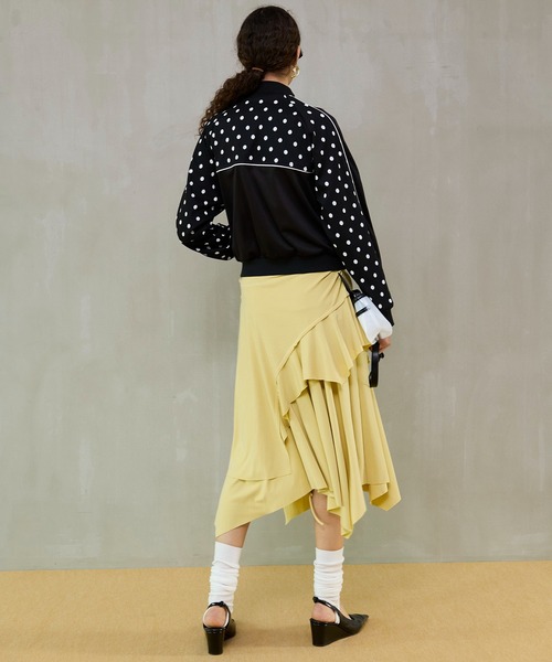 MAISON SPECIAL(メゾンスペシャル)の「Jacquard Jersey Tops/ジャガードジャージトップス(ジャージ・レディース・グリーン/グレー/ブラック・FREE)」の6枚目の写真