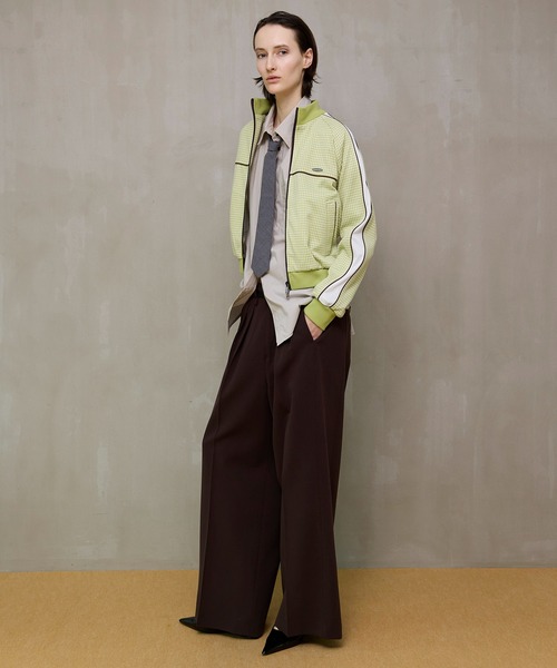 MAISON SPECIAL(メゾンスペシャル)の「Jacquard Jersey Tops/ジャガードジャージトップス(ジャージ・レディース・グリーン/グレー/ブラック・FREE)」の8枚目の写真