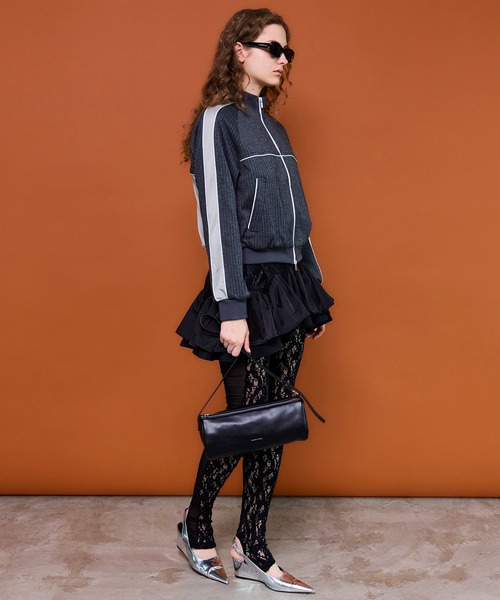 MAISON SPECIAL(メゾンスペシャル)の「Jacquard Jersey Tops/ジャガードジャージトップス(ジャージ・レディース・グリーン/グレー/ブラック・FREE)」の10枚目の写真
