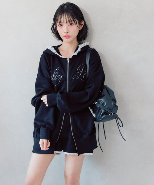 OLIVE des OLIVE（オリーブデオリーブ）の「ダンボールショートパンツ（その他パンツ・レディース・トップグレー/ピンク/ブラック・FREE）」の7枚目の写真