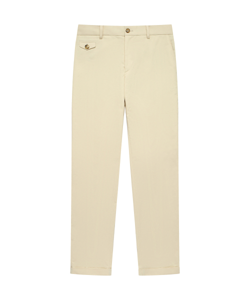 SOLEW(ソル)の「バイオウォッシングテーパードチノパンツ_オフホワイト(その他パンツ・メンズ・その他・LARGE/MEDIUM/SMALL)」の4枚目の写真