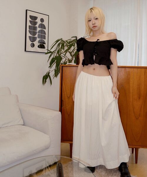 UNNOUT(アナウト)の「MAXI FULL SKIRT IVORY(スカート・レディース・その他・FREE)」の5枚目の写真
