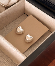 CODE.H（コード エイチ）の「(Silver 925) Heart Bold Earrings（ピアス（両耳用））」