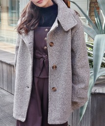 CECIL McBEE | Fウールリングニットスタンドカラー2WAYコート(その他アウター)