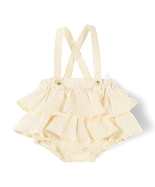 BRANSHES(ブランシェス)の「【お花シリーズ】サス付ジャンパースカート(その他ベビー用品・キッズ・ブルー/アイボリー・80)」の3枚目の写真