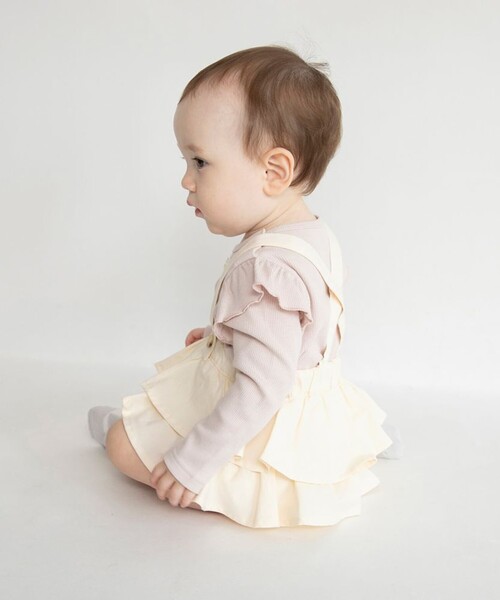 BRANSHES(ブランシェス)の「【お花シリーズ】サス付ジャンパースカート(その他ベビー用品・キッズ・ブルー/アイボリー・80)」の5枚目の写真