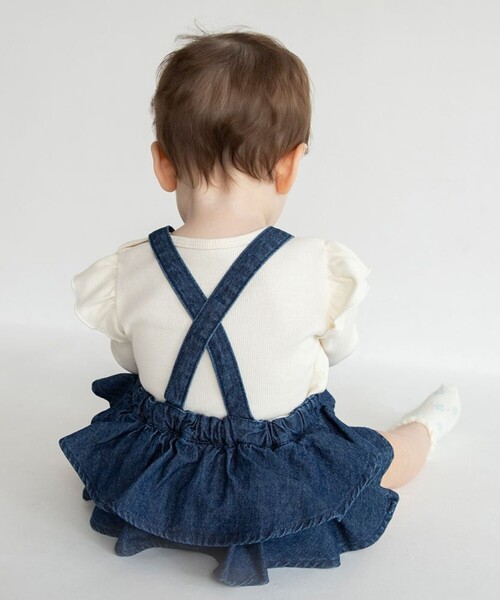 BRANSHES(ブランシェス)の「【お花シリーズ】サス付ジャンパースカート(その他ベビー用品・キッズ・ブルー/アイボリー・80)」の16枚目の写真