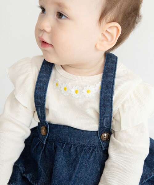 BRANSHES(ブランシェス)の「【お花シリーズ】サス付ジャンパースカート(その他ベビー用品・キッズ・ブルー/アイボリー・80)」の17枚目の写真