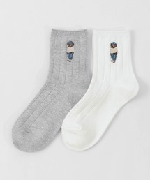 POLO RALPH LAUREN（ポロ ラルフ ローレン）の「≪2足セット≫POLO RALPH LAUREN メンズ レディース オーガニックコットン混 スタジオバイザシーベア ショートソックス 92009650（ソックス/靴下）」