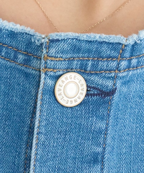 LAVEANGE（ラビアンジェ）の「ノーカラーデニムジャケット（デニムジャケット・レディース・ブルー・M/LL/3L/4L/5L）」の17枚目の写真