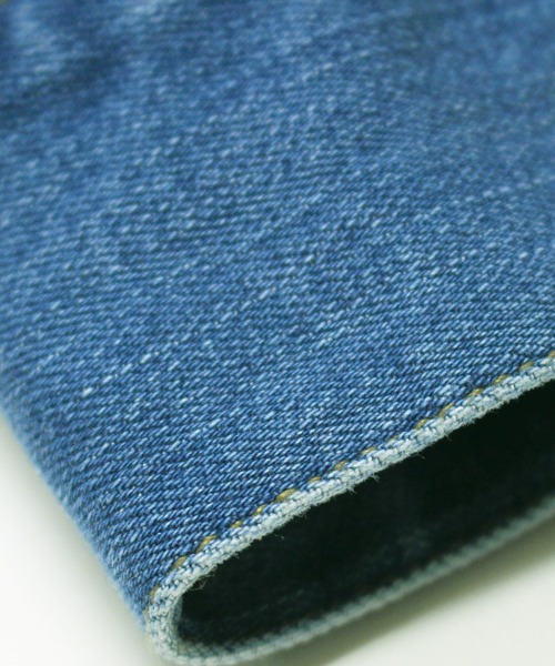 LAVEANGE（ラビアンジェ）の「ノーカラーデニムジャケット（デニムジャケット・レディース・ブルー・M/LL/3L/4L/5L）」の18枚目の写真