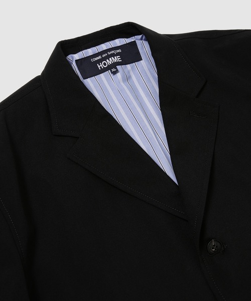 COMME des GARCONS HOMME(コム デ ギャルソン・オム)の「WOOL POPLIN BASIC JACKET(テーラードジャケット・メンズ・ブラック・XL)」の5枚目の写真