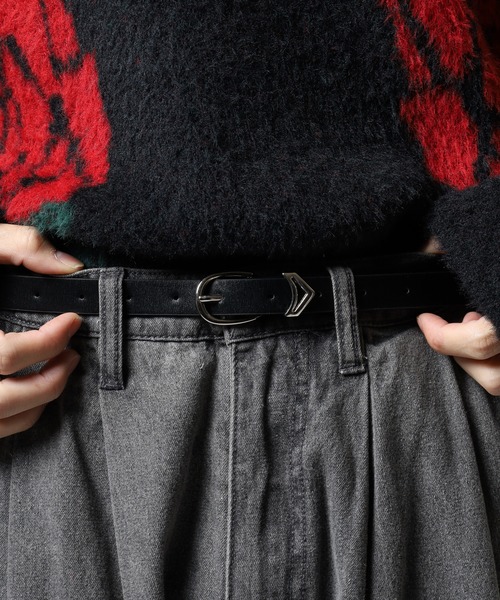 FUNALIVE（ファンアライブ）の「シンプル　V字型バックル 　スリムベルト（ベルト・レディース・ブラック/シルバー/ダークブラウン/レッド系その他/ブラウン・FREE）」の17枚目の写真