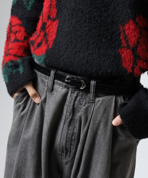 FUNALIVE（ファンアライブ）の「シンプル　V字型バックル 　スリムベルト（ベルト・レディース・ブラック/シルバー/ダークブラウン/レッド系その他/ブラウン・FREE）」の18枚目の写真