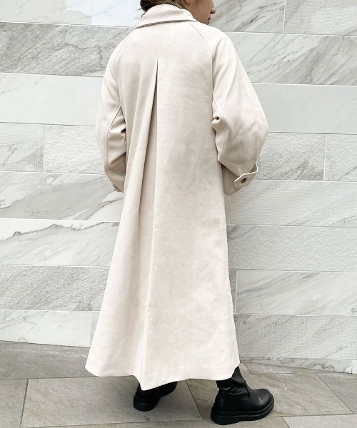 GORGE(ゴージ)の「《ゆるっと上品見え》レディース ロングコート オーバーサイズ 体型カバー 軽アウター 春秋冬(その他アウター・レディース・ミント/アイボリー・F)」の4枚目の写真