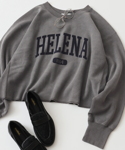 JOURNAL STANDARD（ジャーナルスタンダード）の「《追加》CROPPED LOGO SWEAT（スウェット・レディース・ブラウン/アイボリー/ブラック/ブラック系その他・FREE）」の16枚目の写真