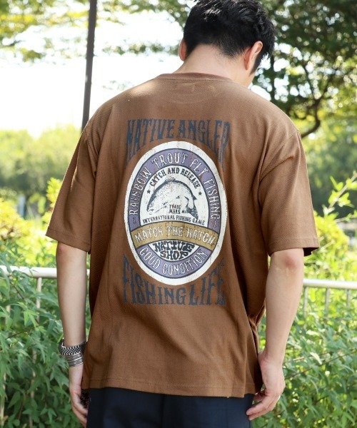 KRIFF MAYER（クリフメイヤー）の「【着る防虫】BUG PROOF プリントTシャツ フライ（防蚊加工・90'sレトロ・キャンプ・ドッグリンクコーデ）（Tシャツ/カットソー・メンズ・ブラウン/グリーン/ブラック・MEDIUM/LARGE/X-LARGE）」の3枚目の写真