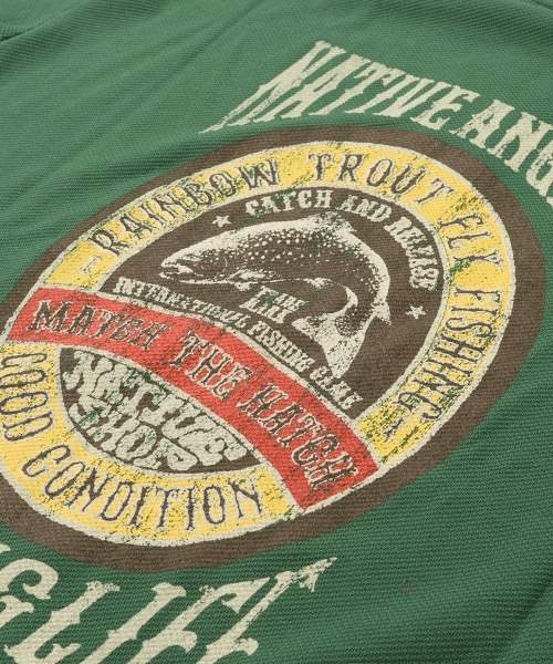 KRIFF MAYER（クリフメイヤー）の「【着る防虫】BUG PROOF プリントTシャツ フライ（防蚊加工・90'sレトロ・キャンプ・ドッグリンクコーデ）（Tシャツ/カットソー・メンズ・ブラウン/グリーン/ブラック・MEDIUM/LARGE/X-LARGE）」の16枚目の写真