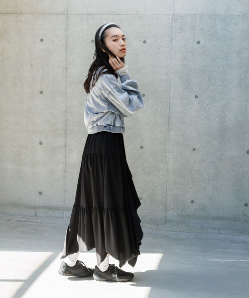 PAGEBOY（ページボーイ）の「＜まるでデニム見え！/紫外線カット/接触冷感＞マルデニZIPボレロ（カーディガン/ボレロ・レディース・ブラック/ブルー・FREE）」の16枚目の写真