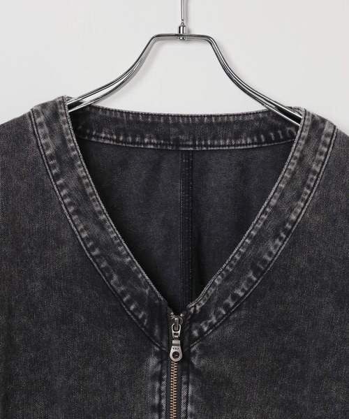 PAGEBOY（ページボーイ）の「＜まるでデニム見え！/紫外線カット/接触冷感＞マルデニZIPボレロ（カーディガン/ボレロ・レディース・ブラック/ブルー・FREE）」の18枚目の写真