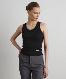 SCOOP NECK SLEEVELESS_BLACK