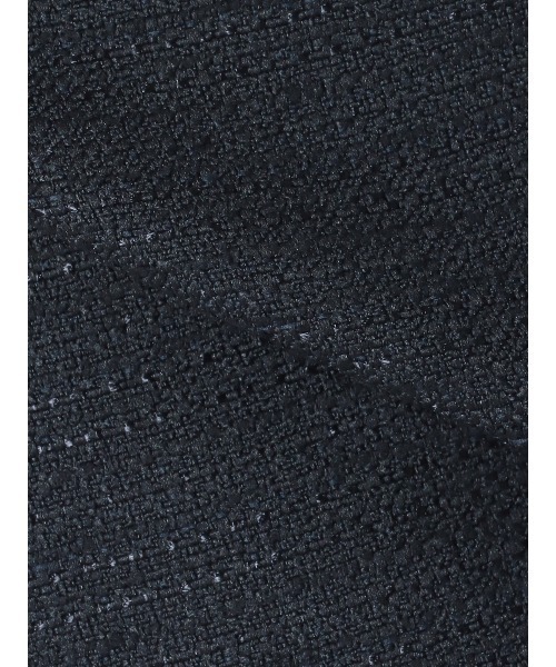 SUIT SQUARE（スーツスクエア）の「フリンジジャケット ノーカラー ハンドウォッシュ ツイード 織柄（ノーカラージャケット・レディース・ネイビー/ホワイト・36(7号)/38(9号)/40(11号)）」の20枚目の写真