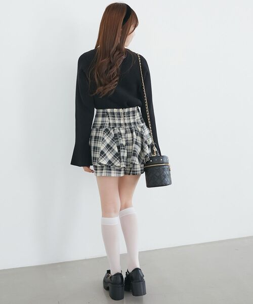 MAJESTIC LEGON(マジェスティックレゴン)の「リボンレース襟ニットカーディガン(カーディガン/ボレロ・レディース・アイボリー/ブラック/ピンク/ライトグレー/チャコールグレー・MEDIUM)」の22枚目の写真