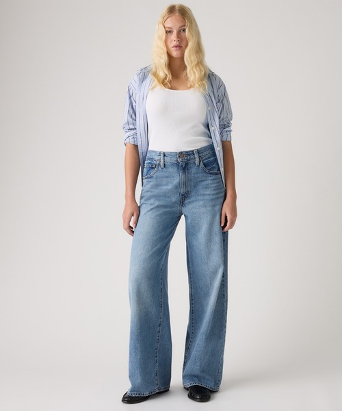 Levi's(リーバイス)の「Levi's/リーバイス CINCH WIDE LEG ジーンズ(デニムパンツ・レディース・ライトインディゴブルー/ライトブルー/ブラック/ブルー・26inch/25inch/24inch/23inch/28inch/27inch)」の14枚目の写真