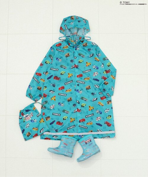 BREEZE(ブリーズ)の「TOMICA×BREEZE レインシューズ(レインシューズ・キッズ・ターコイズブルー・17/16/15 /14)」の2枚目の写真