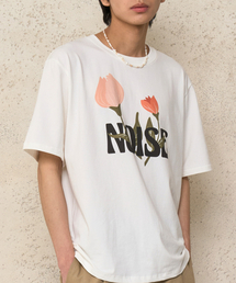 NOISE（ノイズ）の「フラワーコットン半袖Tシャツ - ホワイト（Tシャツ/カットソー）」