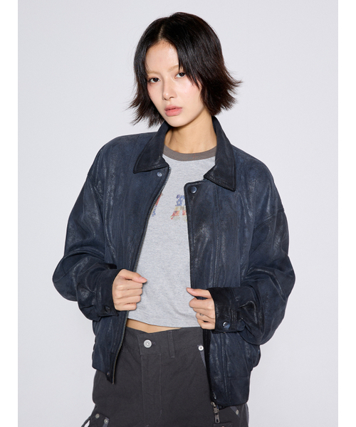 CONY(コール アウト ニューイヤー)の「スエードウォッシュドジャケット / ブラック(ライダースジャケット・レディース・その他・ONE SIZE)」の2枚目の写真