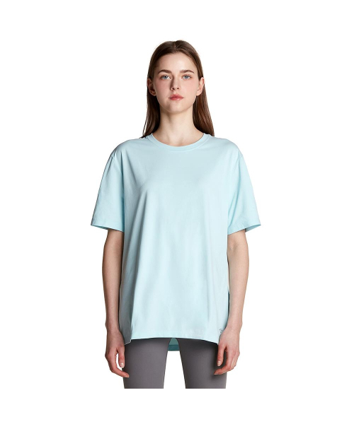 TESLA(テスラ)の「女性カバーアップオーバーサイズ半袖Tシャツ(Tシャツ/カットソー・レディース・スカイブルー/ベージュ/ブラック/ホワイト・S/M/L/XL/2XL)」の7枚目の写真