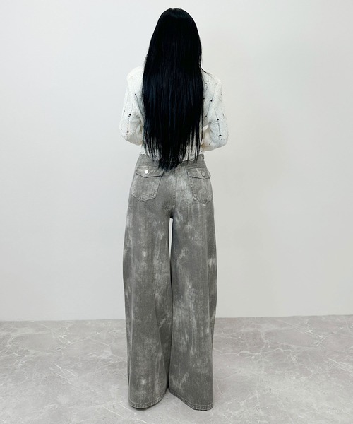 FOLLOWIN（フォロウィン）の「ヴィンテージライクワイドデニムパンツ（デニムパンツ・レディース・グレー/ブラック・LARGE/MEDIUM/SMALL）」の17枚目の写真