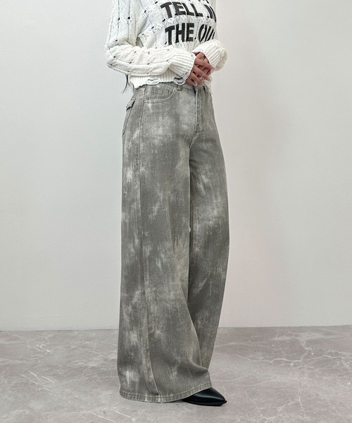 FOLLOWIN（フォロウィン）の「ヴィンテージライクワイドデニムパンツ（デニムパンツ・レディース・グレー/ブラック・LARGE/MEDIUM/SMALL）」の19枚目の写真