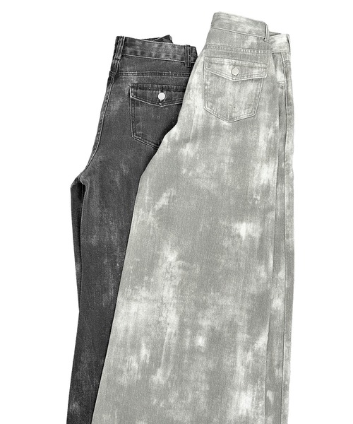 FOLLOWIN（フォロウィン）の「ヴィンテージライクワイドデニムパンツ（デニムパンツ・レディース・グレー/ブラック・LARGE/MEDIUM/SMALL）」の6枚目の写真