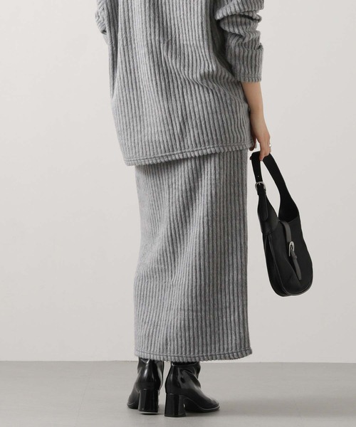 Gready Brilliant（グレディブリリアン）の「【WEB限定】起毛イージーロングスカート（スカート・レディース・アイボリー/グレー・FREE）」の8枚目の写真