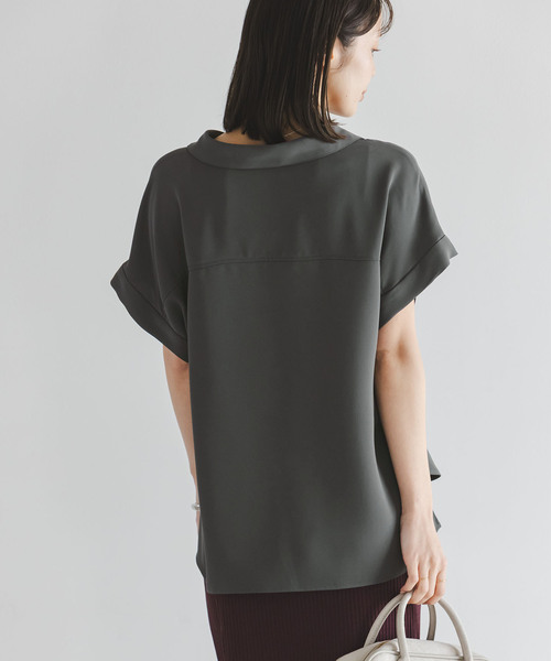 Noble(ノーブル)の「ワークディテールノースリブラウス(シャツ/ブラウス・レディース・ホワイト/チャコールグレー・FREE)」の15枚目の写真