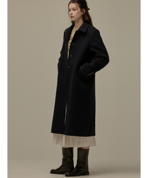BEMUSE MANSION(ビミューズマンション)の「Single button long coat - Navy(チェスターコート・レディース・ネイビー・FREE)」の3枚目の写真