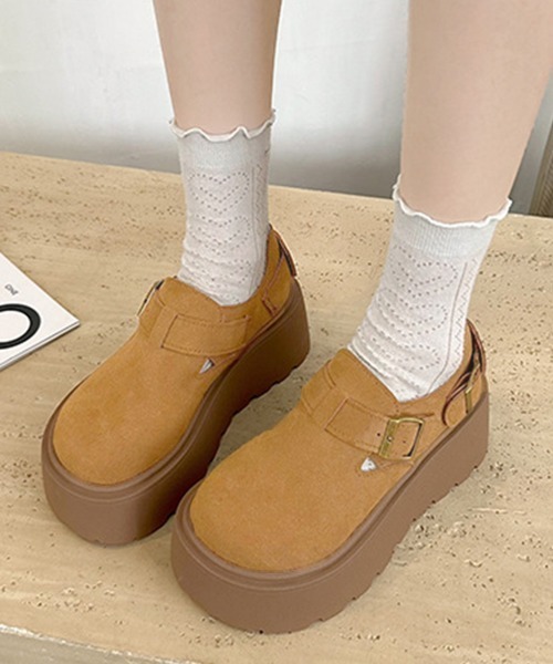 Miniministore(ミニミニストア)の「厚底ローファー レディース スエード調(ローファー・レディース・ブラウン/キャメル・23.5cm/24.0cm/24.5cm/22.5cm/23.0cm/25.0cm)」の14枚目の写真