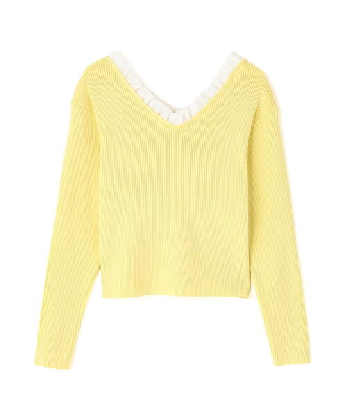 FREE'S MART(フリーズマート)の「◆【RIO企画】フリルドッキングVネックニット〈MFM〉(ニット/セーター・レディース・ネイビー/イエロー/グレー・FREE)」の15枚目の写真