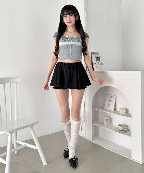 Loueme(ルエム)の「マイクロミニスカートレイヤーショートパンツ(その他パンツ・レディース・グレー/ホワイト/ブラック・FREE)」の17枚目の写真