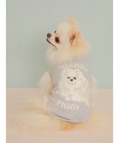 gelato pique（ジェラートピケ）の「【CAT&DOG】ポメラニアジャガードプルーバー（リード/ハーネス/首輪・レディース・ブルー/ピンク・S/M）」の3枚目の写真