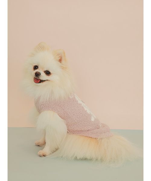 gelato pique（ジェラートピケ）の「【CAT&DOG】ポメラニアジャガードプルーバー（リード/ハーネス/首輪・レディース・ブルー/ピンク・S/M）」の11枚目の写真