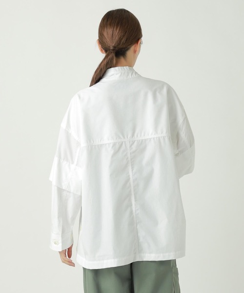ZUCCa（ズッカ）の「HIGH COUNT BROAD 2 / シャツ（シャツ/ブラウス・レディース・ブラック/ホワイト/ライトブルー・M size）」の6枚目の写真