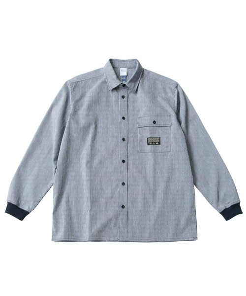 Rivvia PROJECTS（リヴィアプロジェクツ）の「【Rivvia PROJECTS】HICKORY DENIM SHIRT（シャツ/ブラウス・メンズ・ブラック/インディゴブルー・LARGE/X-LARGE/MEDIUM）」の2枚目の写真