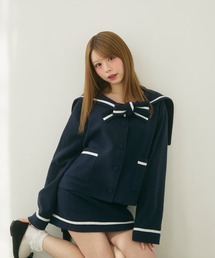 TITTY&CO.（ティティーアンドコー）の「レースラインセーラーカラーセットアップ（セットアップ）」