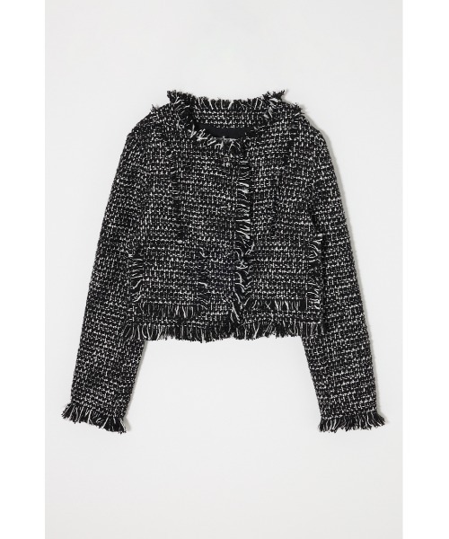 MOUSSY（マウジー）の「SLACKER TWEED SHORT ジャケット（その他アウター・レディース・アイボリー/ライトグリーン/ブラック系その他・FREE）」の10枚目の写真